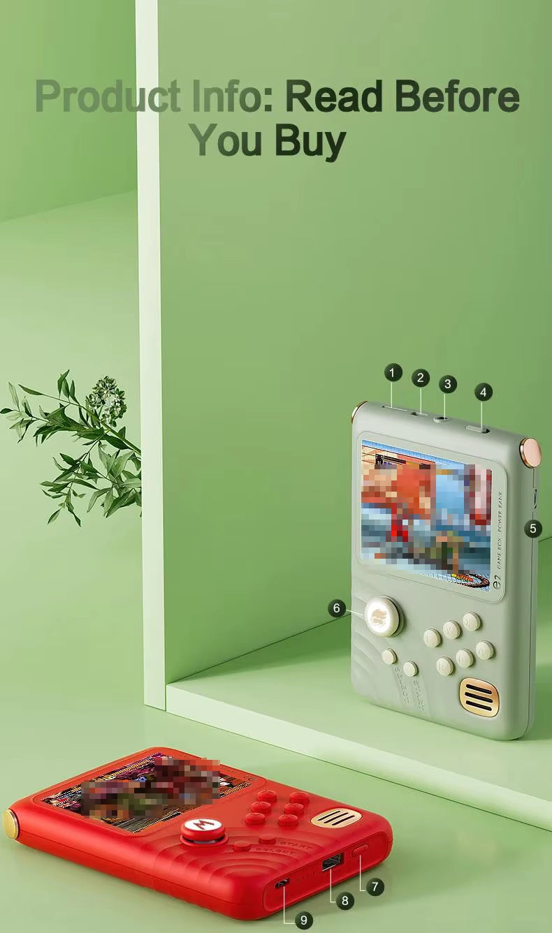 Retro Game Console - 3.5-inch IPS Screen, 6000mAh, 10000 Games | Light Green Retro Game Console - 3.5-inch IPS Screen, 6000mAh, 10000 Games | Light Green